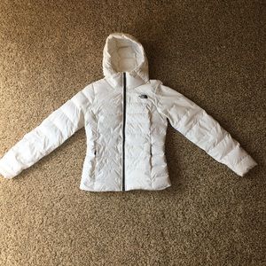 The North Face Aconcagua white hoodie jacket XS
